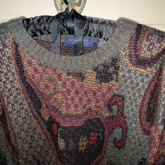 NM Colorful, Textured Men’s Sweater by International Passport-L/New Condition - Picture 4 of 8